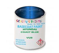 SCOOBYS PAINTS BACK IN THE MIX Paint Compatible With Hyundai Coast Blue Vu8 Basecoat Rfu Ready For Use - spray Automotive Colour (500Ml)