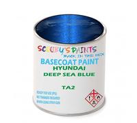 SCOOBYS PAINTS BACK IN THE MIX Paint Compatible With Hyundai Deep Sea Blue Ta2 Basecoat Rfu Ready For Use - spray Automotive Colour (250Ml)