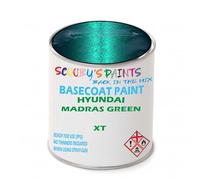 SCOOBYS PAINTS BACK IN THE MIX Paint Compatible With Hyundai Madras Green Xt Basecoat Rfu Ready For Use - spray Automotive Colour (2.5 Litres)