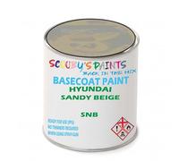 SCOOBYS PAINTS BACK IN THE MIX Paint Compatible With Hyundai Sandy Beige Snb Basecoat Rfu Ready For Use - spray Automotive Colour (500Ml)