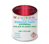SCOOBYS PAINTS BACK IN THE MIX Paint Compatible With HYUNDAI Solar Flares Red FR-1751M NEAT Basecoat - Unthinned Automotive Colour (500Ml)