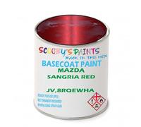 SCOOBYS PAINTS BACK IN THE MIX Paint Compatible With Mazda Sangria Red Jv,8Rqewha Basecoat Rfu Ready For Use - spray Automotive Colour (500Ml)