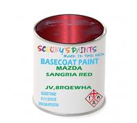 SCOOBYS PAINTS BACK IN THE MIX Paint Compatible With MAZDA Sangria Red JV,8RQEWHA NEAT Basecoat - Unthinned Automotive Colour (250Ml)