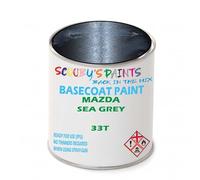SCOOBYS PAINTS BACK IN THE MIX Paint Compatible With Mazda Sea Grey 33T Basecoat Rfu Ready For Use - spray Automotive Colour (2.5 Litres)