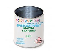 SCOOBYS PAINTS BACK IN THE MIX Paint Compatible With MAZDA Sea Grey 33T NEAT Basecoat - Unthinned Automotive Colour (2.5 Litres)