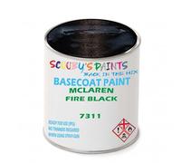 SCOOBYS PAINTS BACK IN THE MIX Paint Compatible With Mclaren Automotive Fire Black 7311 Basecoat Rfu Ready For Use - spray Automotive Colour (500Ml)