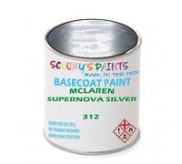 SCOOBYS PAINTS BACK IN THE MIX Paint Compatible With Mclaren Automotive Supernova Silver 312 Basecoat Rfu Ready For Use - spray Automotive Colour (2.5 Litres)
