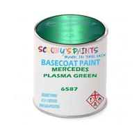SCOOBYS PAINTS BACK IN THE MIX Paint Compatible With MERCEDES Plasma Green 6587 NEAT Basecoat - Unthinned Automotive Colour (1 Litre)