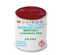 SCOOBYS PAINTS BACK IN THE MIX Paint Compatible With Mercury Cardinal Red Ea,Pa2 Basecoat Rfu Ready For Use - spray Automotive Colour (1 Litre)