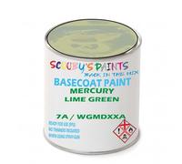 SCOOBYS PAINTS BACK IN THE MIX Paint Compatible With Mercury Lime Green 7A / Wgmdxxa Basecoat Rfu Ready For Use - spray Automotive Colour (1 Litre)