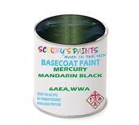 SCOOBYS PAINTS BACK IN THE MIX Paint Compatible With Mercury Mandarin Black 6Aea,Wwa Basecoat Rfu Ready For Use - spray Automotive Colour (250Ml)