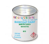 SCOOBYS PAINTS BACK IN THE MIX Paint Compatible With MERCURY White B5 NEAT Basecoat - Unthinned Automotive Colour (500Ml)