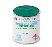 SCOOBYS PAINTS BACK IN THE MIX Paint Compatible With MITSUBISHI Cancun Green G39 NEAT Basecoat - Unthinned Automotive Colour (2.5 Litres)