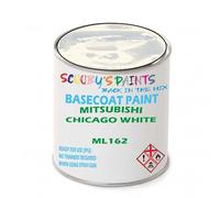 SCOOBYS PAINTS BACK IN THE MIX Paint Compatible With Mitsubishi Chicago White Ml162 Basecoat Rfu Ready For Use - spray Automotive Colour (2.5 Litres)