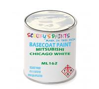 SCOOBYS PAINTS BACK IN THE MIX Paint Compatible With MITSUBISHI Chicago White ML162 NEAT Basecoat - Unthinned Automotive Colour (500Ml)
