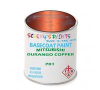 SCOOBYS PAINTS BACK IN THE MIX Paint Compatible With MITSUBISHI Durango Copper P01 NEAT Basecoat - Unthinned Automotive Colour (1 Litre)