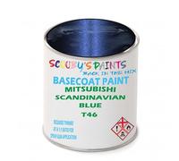 SCOOBYS PAINTS BACK IN THE MIX Paint Compatible With MITSUBISHI Scandinavian Blue T46 NEAT Basecoat - Unthinned Automotive Colour (500Ml)