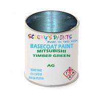 SCOOBYS PAINTS BACK IN THE MIX Paint Compatible With MITSUBISHI Timber Green AG NEAT Basecoat - Unthinned Automotive Colour (1 Litre)