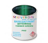 SCOOBYS PAINTS BACK IN THE MIX Paint Compatible With Mitsubishi Timber Green Fh2 Basecoat Rfu Ready For Use - spray Automotive Colour (1 Litre)