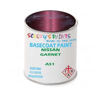 SCOOBYS PAINTS BACK IN THE MIX Paint Compatible With NISSAN Garnet AS1 NEAT Basecoat - Unthinned Automotive Colour (1 Litre)