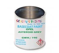 SCOOBYS PAINTS BACK IN THE MIX Paint Compatible With Opel Asteroid Grey Gwh / 190 Basecoat Rfu Ready For Use - spray Automotive Colour (250Ml)