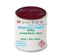 SCOOBYS PAINTS BACK IN THE MIX Paint Compatible With Opel Cardinal Red 508 / Kc/4Rd Basecoat Rfu Ready For Use - spray Automotive Colour (2.5 Litres)
