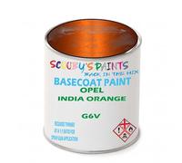 SCOOBYS PAINTS BACK IN THE MIX Paint Compatible With OPEL India Orange G6V NEAT Basecoat - Unthinned Automotive Colour (1 Litre)