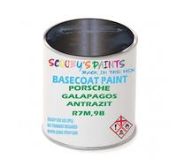 SCOOBYS PAINTS BACK IN THE MIX Paint Compatible With Porsche Galapagos Antrazit R7M,9B Basecoat Rfu Ready For Use - spray Automotive Colour (1 Litre)