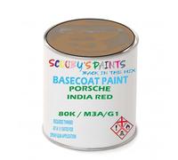 SCOOBYS PAINTS BACK IN THE MIX Paint Compatible With PORSCHE India Red 80K / M3A/G1 NEAT Basecoat - Unthinned Automotive Colour (2.5 Litres)