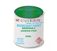 SCOOBYS PAINTS BACK IN THE MIX Paint Compatible With RENAULT Green Pop DQL NEAT Basecoat - Unthinned Automotive Colour (250Ml)