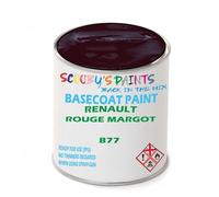 SCOOBYS PAINTS BACK IN THE MIX Paint Compatible With Renault Rouge Margot B77 Basecoat Rfu Ready For Use - spray Automotive Colour (250Ml)