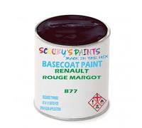 SCOOBYS PAINTS BACK IN THE MIX Paint Compatible With RENAULT Rouge Margot B77 NEAT Basecoat - Unthinned Automotive Colour (500Ml)