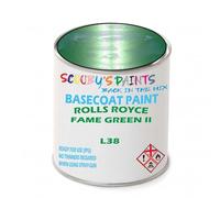 SCOOBYS PAINTS BACK IN THE MIX Paint Compatible With Rolls Royce Fame Green Ii L38 Basecoat Rfu Ready For Use - spray Automotive Colour (500Ml)