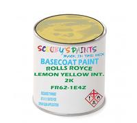 SCOOBYS PAINTS BACK IN THE MIX Paint Compatible With ROLLS ROYCE Lemon Yellow Int. 2K FR62-1E4Z NEAT Basecoat - Unthinned Automotive Colour (1 Litre)