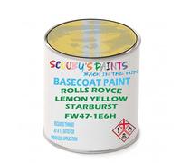 SCOOBYS PAINTS BACK IN THE MIX Paint Compatible With ROLLS ROYCE Lemon Yellow Starburst FW47-1E6H NEAT Basecoat - Unthinned Automotive Colour (1 Litre)