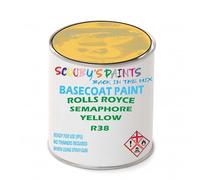 SCOOBYS PAINTS BACK IN THE MIX Paint Compatible With Rolls Royce Semaphore Yellow R38 Basecoat Rfu Ready For Use - spray Automotive Colour (500Ml)