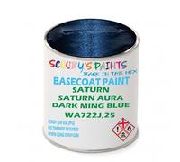 SCOOBYS PAINTS BACK IN THE MIX Paint Compatible With Saturn Saturn Aura Dark Ming Blue Wa722J,25 Basecoat Rfu Ready For Use - spray Automotive Colour (500Ml)