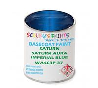 SCOOBYS PAINTS BACK IN THE MIX Paint Compatible With Saturn Saturn Aura Imperial Blue Wa403P,37 Basecoat Rfu Ready For Use - spray Automotive Colour (500Ml)