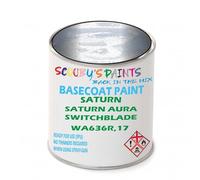 SCOOBYS PAINTS BACK IN THE MIX Paint Compatible With Saturn Saturn Aura Switchblade Silver Wa636R,17 Basecoat Rfu Ready For Use - spray Automotive Colour (2.5 Litres)