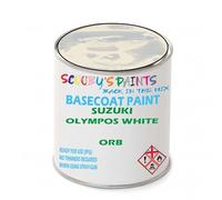 SCOOBYS PAINTS BACK IN THE MIX Paint Compatible With Suzuki Olympos White Orb Basecoat Rfu Ready For Use - spray Automotive Colour (2.5 Litres)