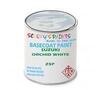 SCOOBYS PAINTS BACK IN THE MIX Paint Compatible With Suzuki Orchid White Z5P Basecoat Rfu Ready For Use - spray Automotive Colour (250Ml)