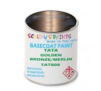 SCOOBYS PAINTS BACK IN THE MIX Paint Compatible With Tata Golden Bronze/Merlin Brown Tat808 Basecoat Rfu Ready For Use - spray Automotive Colour (500Ml)