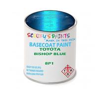 SCOOBYS PAINTS BACK IN THE MIX Paint Compatible With Toyota Bishop Blue 8P1 Basecoat Rfu Ready For Use - spray Automotive Colour (1 Litre)