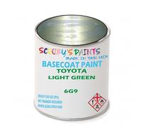 SCOOBYS PAINTS BACK IN THE MIX Paint Compatible With Toyota Light Green 6G9 Basecoat Rfu Ready For Use - spray Automotive Colour (1 Litre)