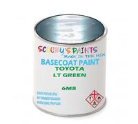 SCOOBYS PAINTS BACK IN THE MIX Paint Compatible With Toyota Lt Green 6M8 Basecoat Rfu Ready For Use - spray Automotive Colour (2.5 Litres)