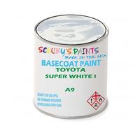 SCOOBYS PAINTS BACK IN THE MIX Paint Compatible With Toyota Super White I A9 Basecoat Rfu Ready For Use - spray Automotive Colour (2.5 Litres)