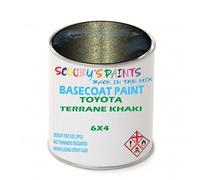 SCOOBYS PAINTS BACK IN THE MIX Paint Compatible With Toyota Terrane Khaki 6X4 Basecoat Rfu Ready For Use - spray Automotive Colour (250Ml)