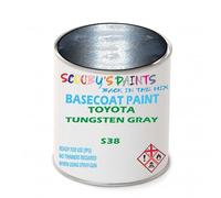 SCOOBYS PAINTS BACK IN THE MIX Paint Compatible With Toyota Tungsten Gray S38 Basecoat Rfu Ready For Use - spray Automotive Colour (250Ml)