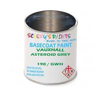 SCOOBYS PAINTS BACK IN THE MIX Paint Compatible With Vauxhall Asteroid Grey 190 / Gwh Basecoat Rfu Ready For Use - spray Automotive Colour (1 Litre)
