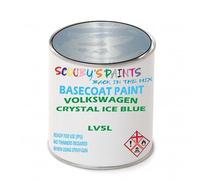 SCOOBYS PAINTS BACK IN THE MIX Paint Compatible With Volkswagen Crystal Ice Blue Lv5L Basecoat Rfu Ready For Use - spray Automotive Colour (250Ml)